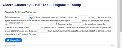 Fill in the blanks, tooltips