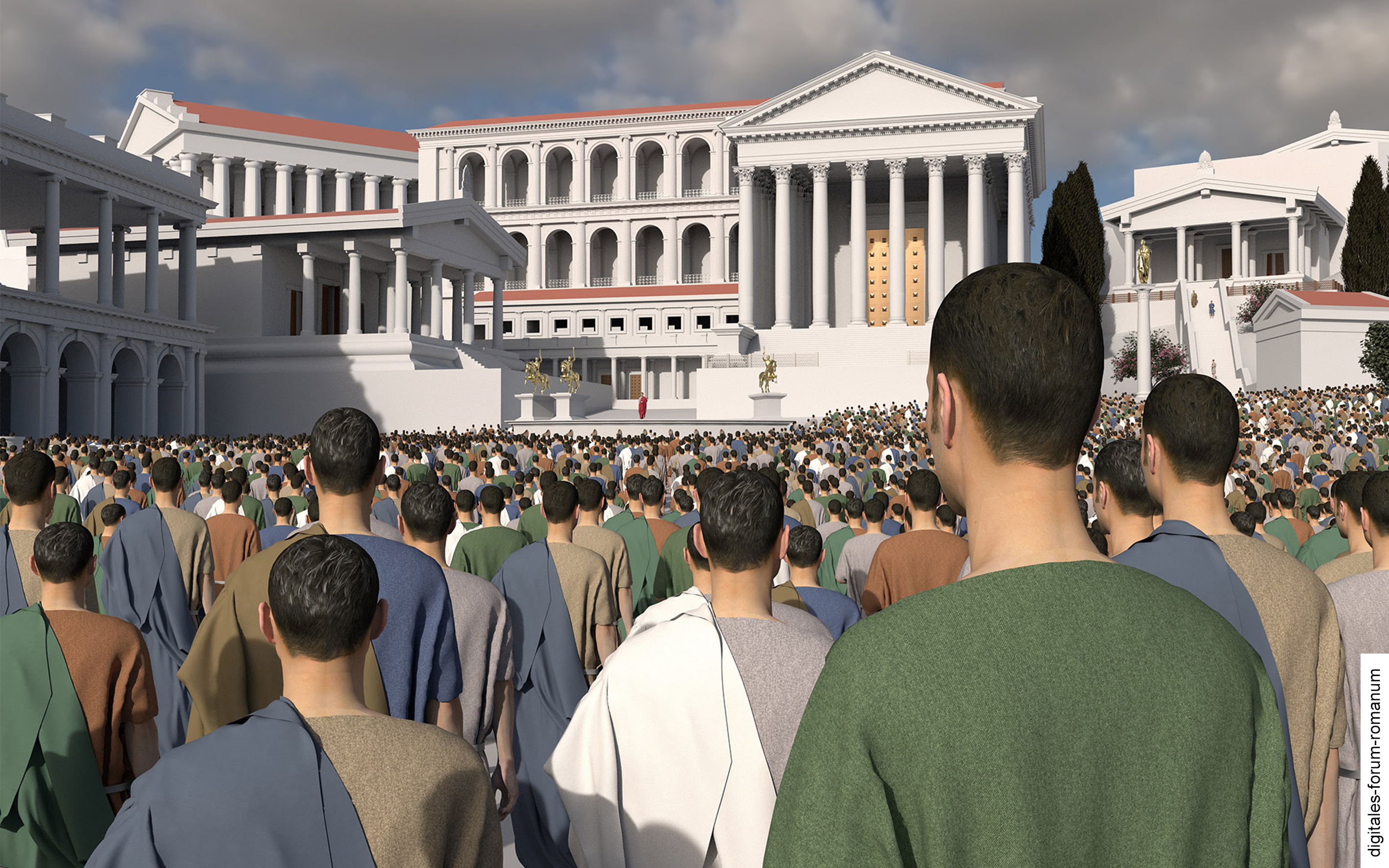 Simulation einer Ansprache vn den rostra Caesaris-(c) digitales forum romanum-Webversion.jpg