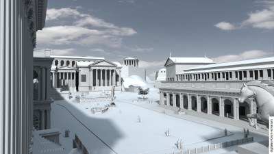 Forum unter Antoninus Pius (um 150 n.Chr.), Blick von Südosten
