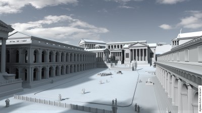 Forum unter Antoninus Pius (um 150 n.Chr.), Blick von Osten