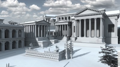 Forum unter Antoninus Pius (um 150 n.Chr.), Blick von Nordosten