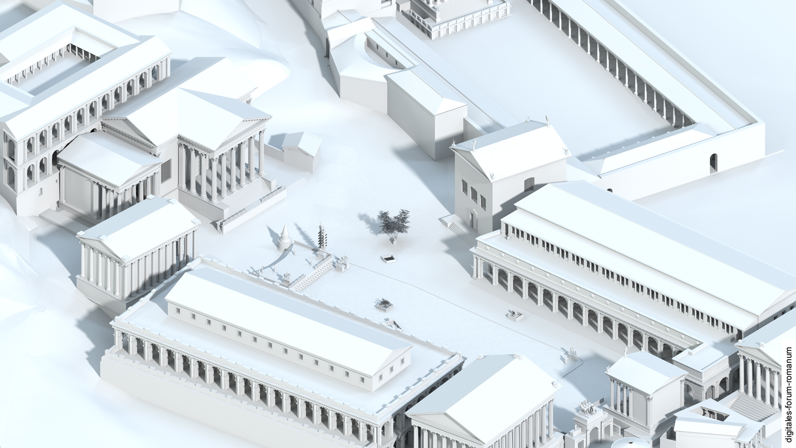 Forum unter Antoninus Pius (um 150 n.Chr.), Vogelperspektive