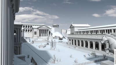 Forum unter Augustus (um 14 n.Chr.), Blick von Südosten