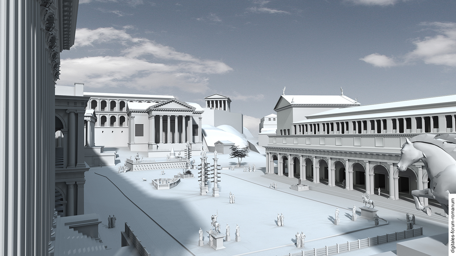 Forum unter Augustus (um 14 n.Chr.), Blick von Südosten