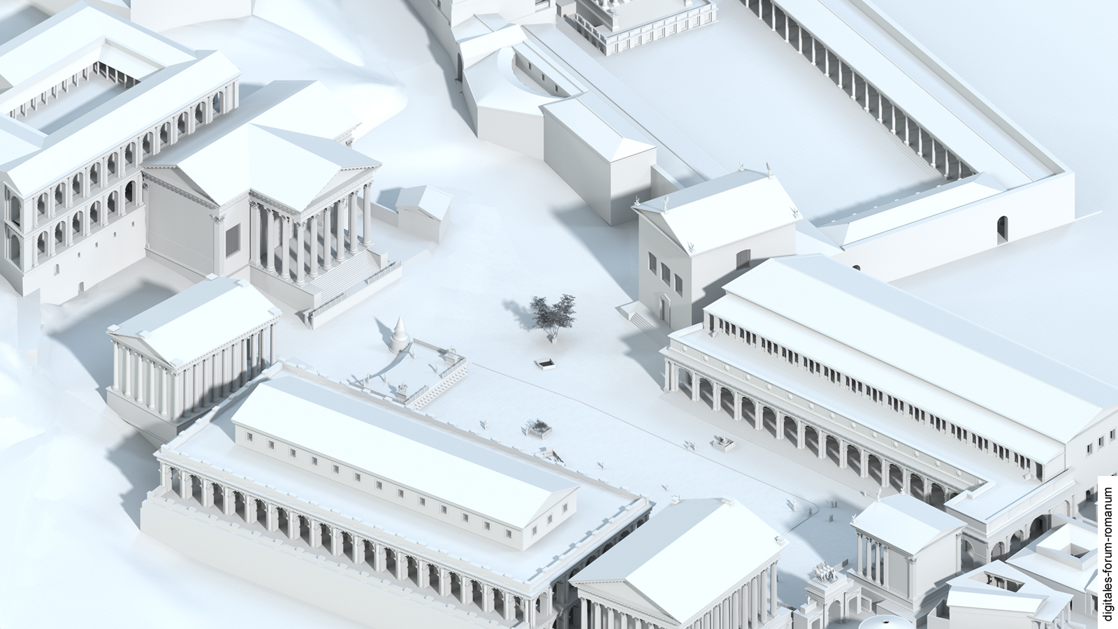 Forum unter Augustus (um 14 n.Chr.), Vogelperspektive