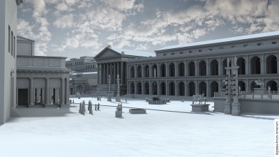 Forum unter Augustus (um 14 n.Chr.), Blick von Nordwesten