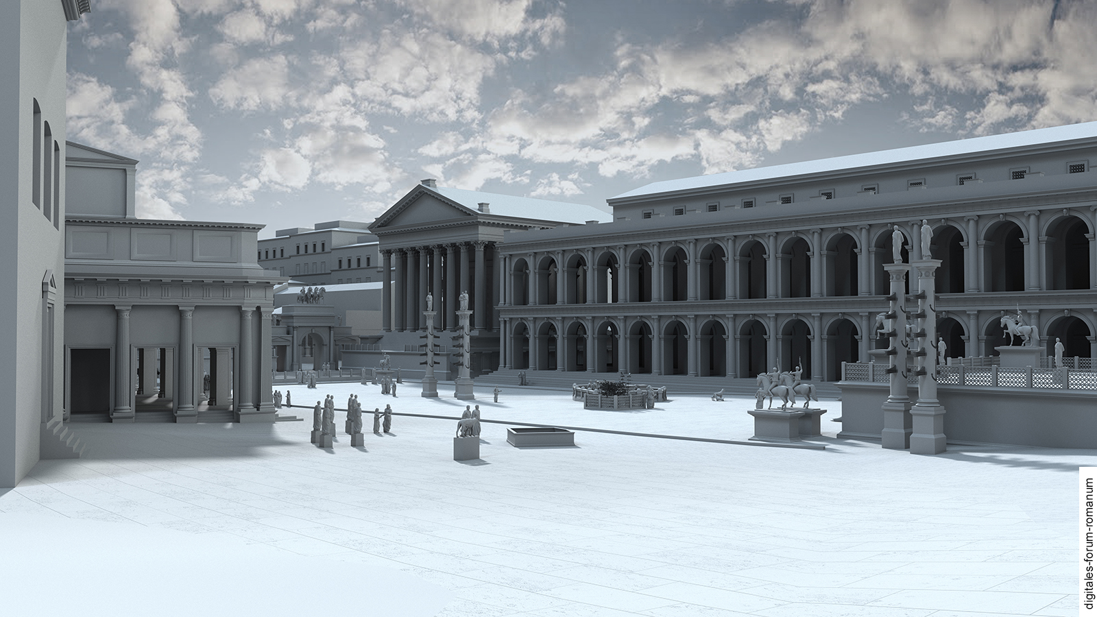 Forum unter Augustus (um 14 n.Chr.), Blick von Nordwesten