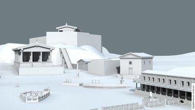 Curia Hostilia zu Beginn der Späten Republik (um 200 v.Chr.), topographischer Kontext