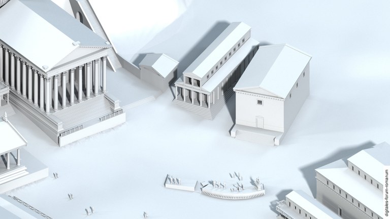 Curia Cornelia in bzw. nach sullanischer Zeit (um 70 v.Chr.), topographischer Überblick