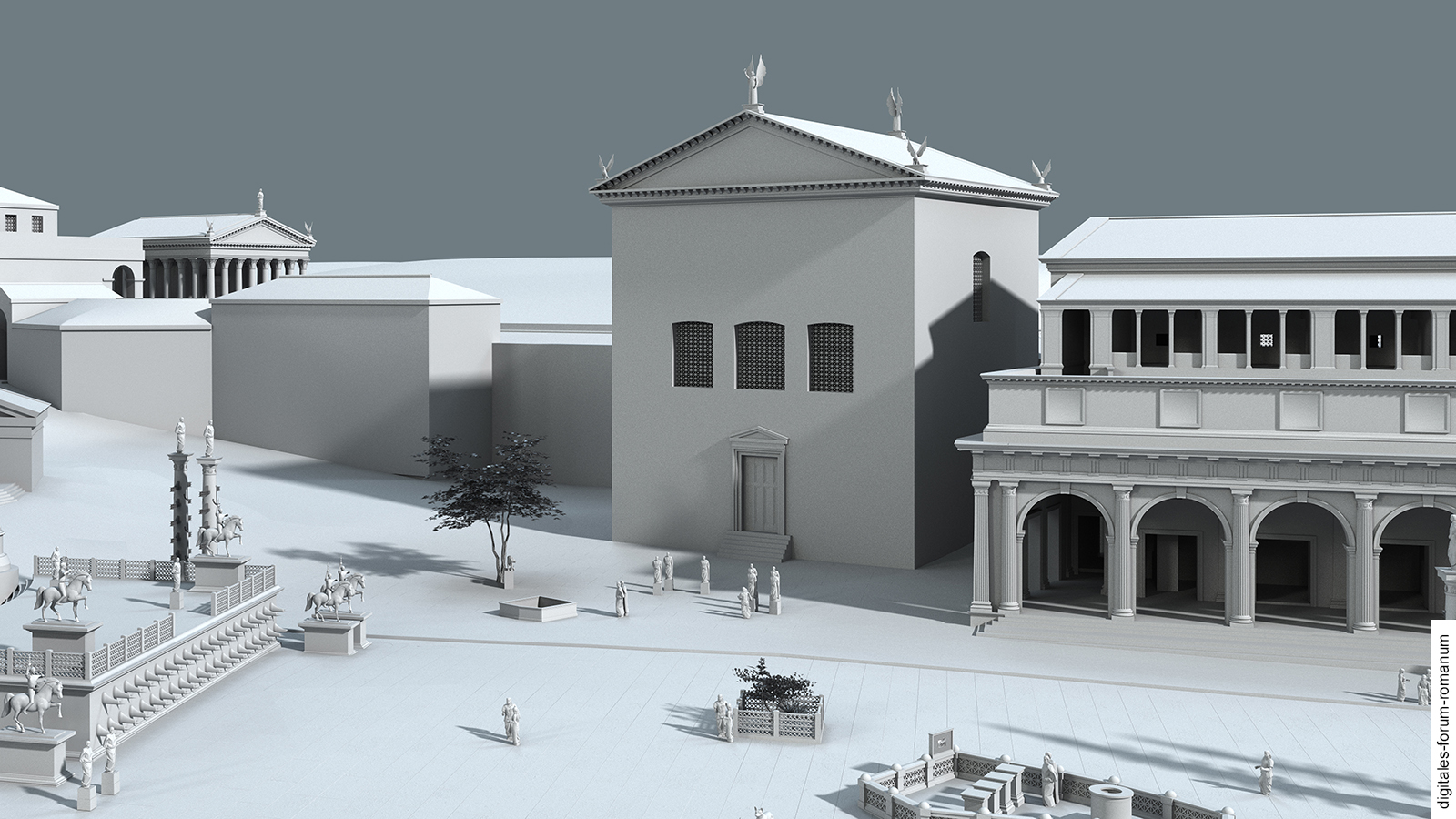 Curia Iulia in augusteischer Zeit (um 14 n.Chr.), topographischer Kontext