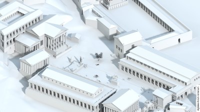 Forum unter Domitian (um 96 n.Chr.), Vogelperspektive