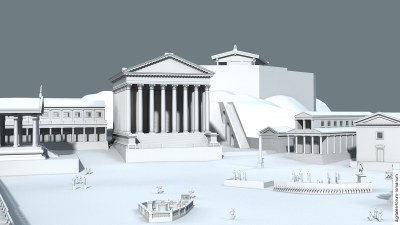 Spätrepublikanischer Concordiatempel des Opimius, topographischer Kontext (um 100 v.Chr.)