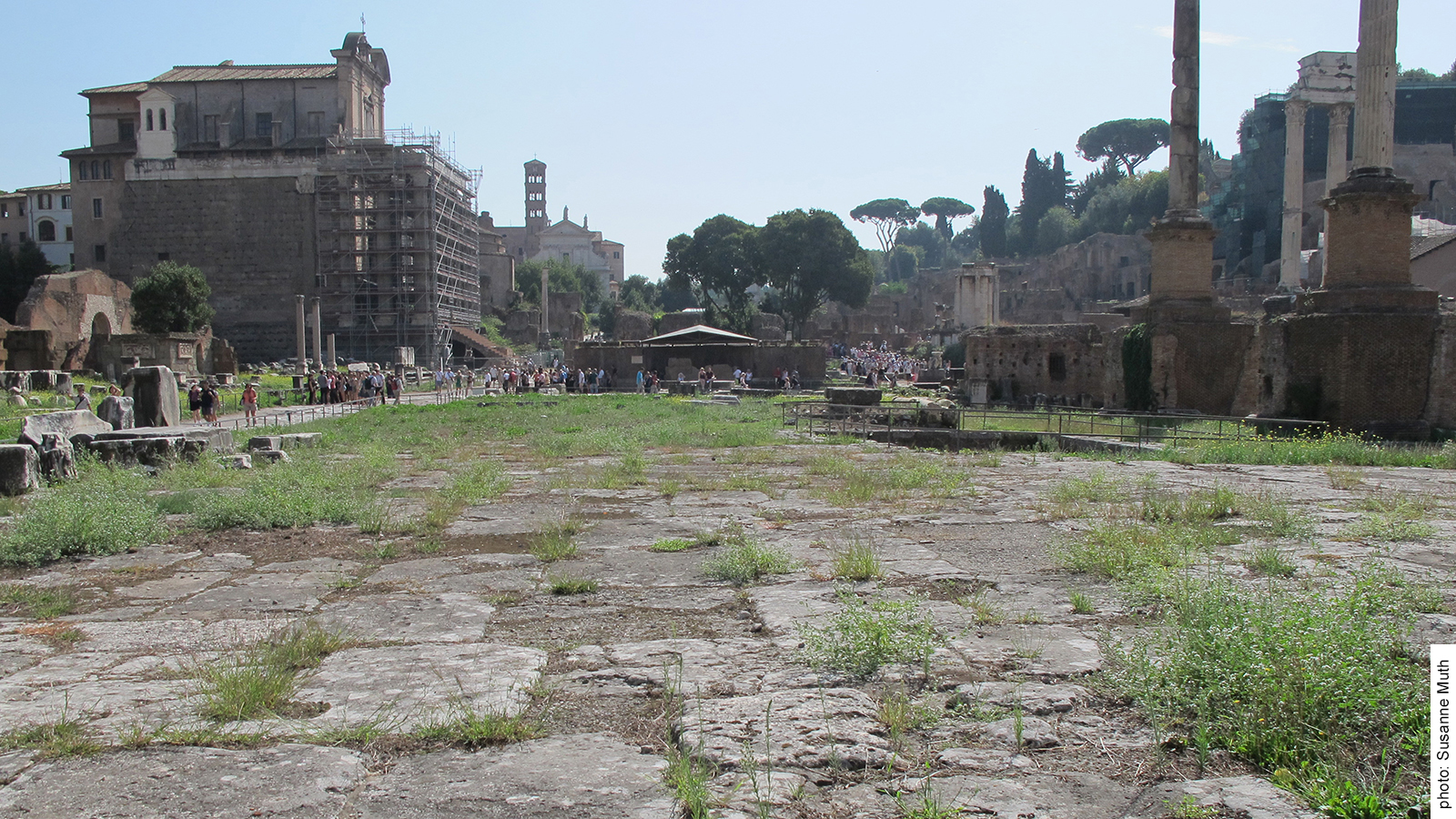 Equus Domitiani, heutiges Erscheinungsbild des einstigen Standorts