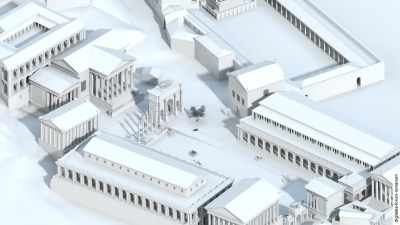 Forum unter Septimius Severus (um 210 n.Chr.), Vogelperspektive