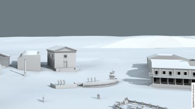 Curia Hostilia, topographischer Kontext zu Beginn der Späten Republik (um 200 v.Chr.)