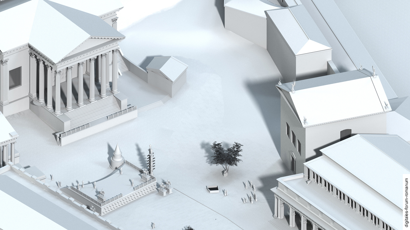 Curia Iulia in augusteischer Zeit (um 14 n.Chr.), topographischer Überblick