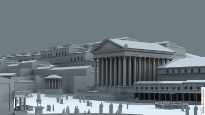 Spätrepublikanischer Dioskurentempel des Metellus, topographischer Kontext (um 100 v.Chr.)
