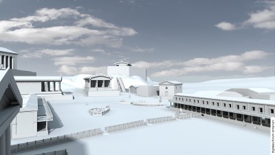 Forum zu Beginn der Späten Republik (um 200 v.Chr.), Blick von Südosten
