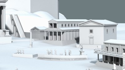 Curia Hostilia, topographischer Kontext in der Späten Republik (um 100 v.Chr.)