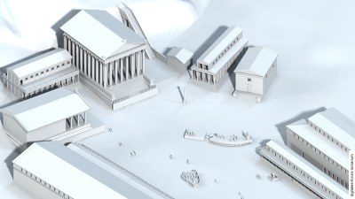 Republikanische Rostra in der Späten Republik (um 100 v.Chr.), topographischer Überblick