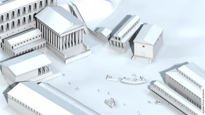 Basilica Porcia in nachsullanischer Zeit (um 70 v.Chr.), topographischer Überblick