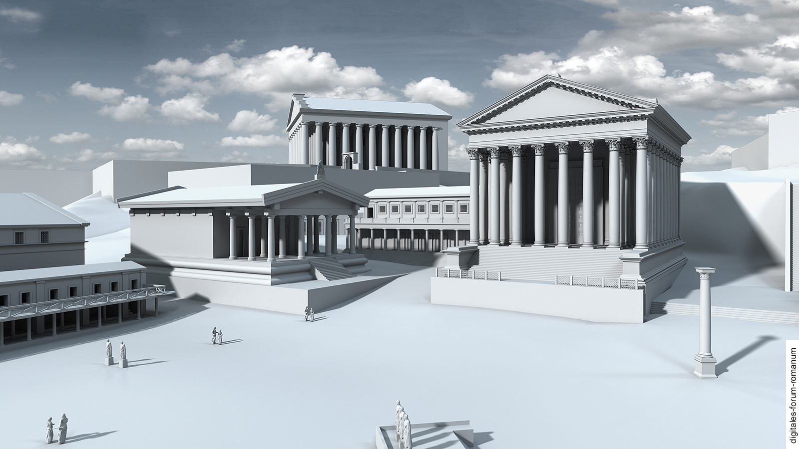 Forum in der Späten Republik (um 100 v.Chr.), Blick von Nordosten