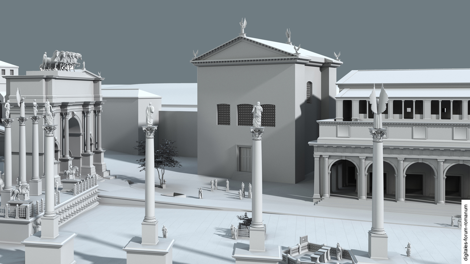 Curia Diocletiani in tetrarchischer Zeit (um 310 n.Chr.), topographischer Kontext