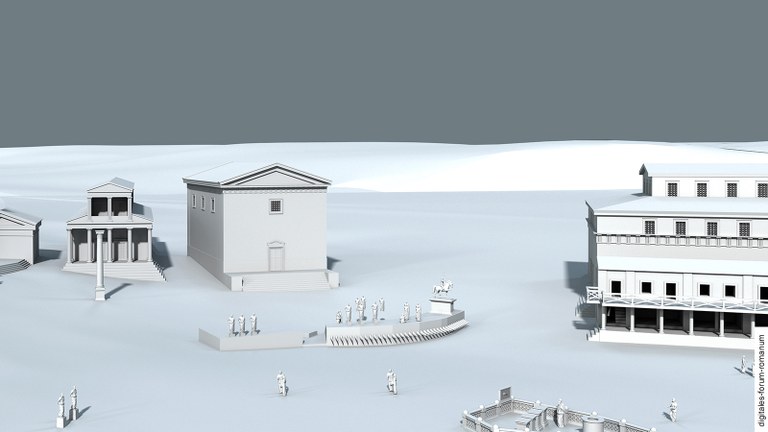 Curia Cornelia, topographischer Kontext in bzw. nach sullanischer Zeit (um 70 v.Chr.)