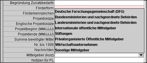 Screenshot Mittelgeber