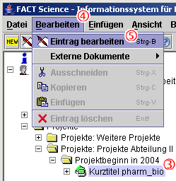 Screenshot Eintrag bearbeiten