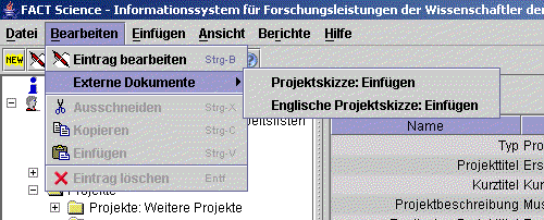Screenshot Externe Dokumente