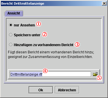 Screenshot "Ansicht"