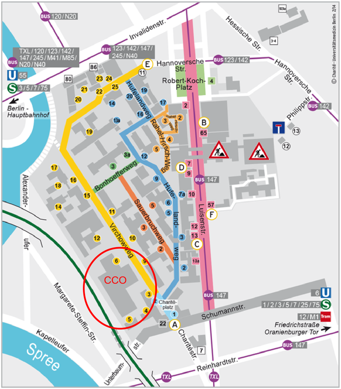 Map to CCO building